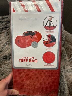 Whitmor Red Christmas Tree Storage Bag - Durable Carry & Zip Closure